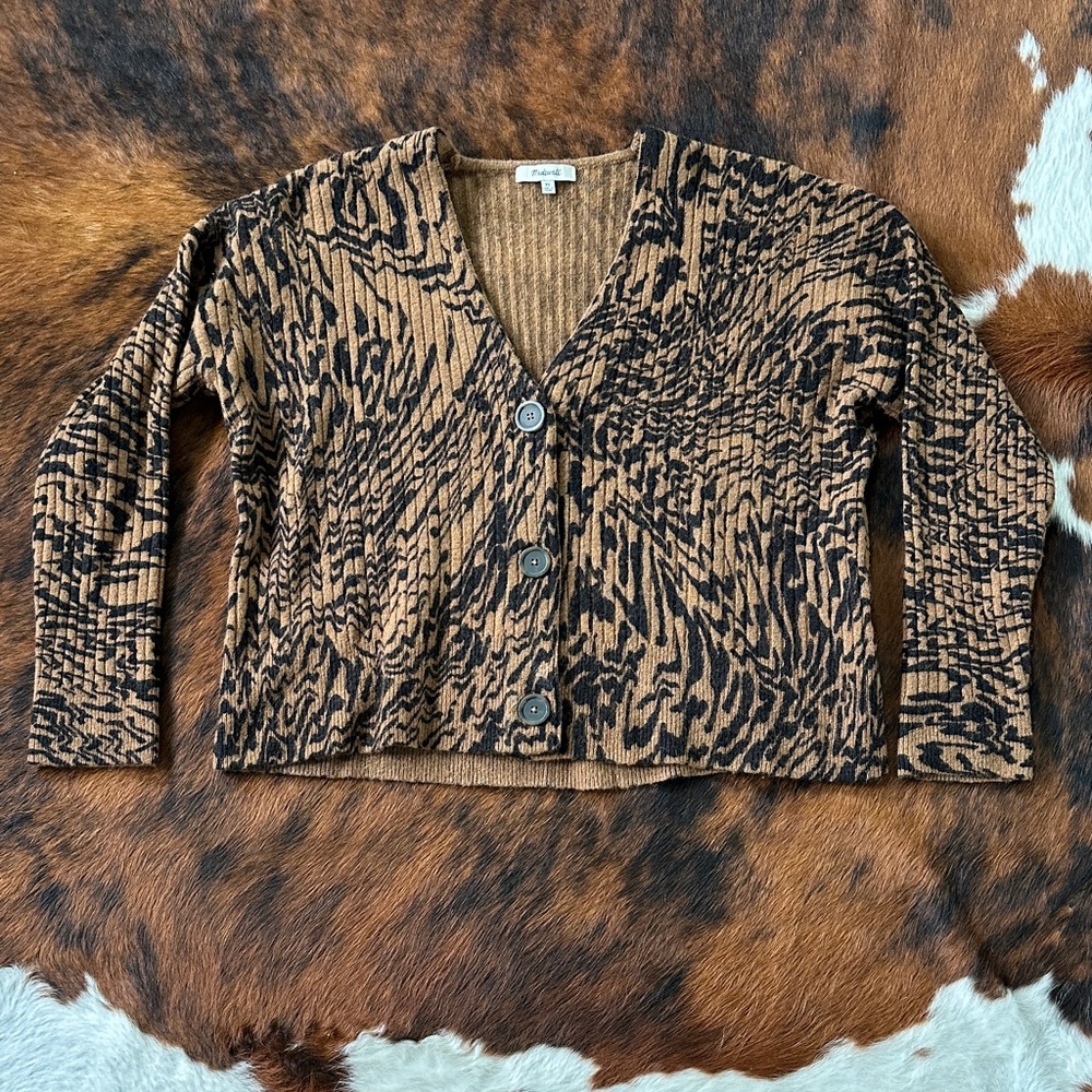Madewell Tiger Stripped Cardigan